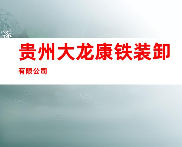 贵州大龙康铁装卸有限公司